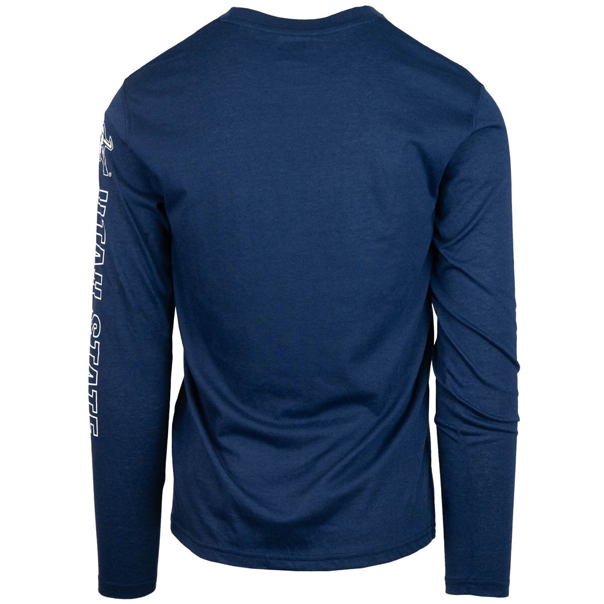 Men's U-State logo on left sleeve navy long sleeve t-shirt
